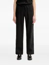Samsoe & Samsoe Drawstring Straight Trousers In Black