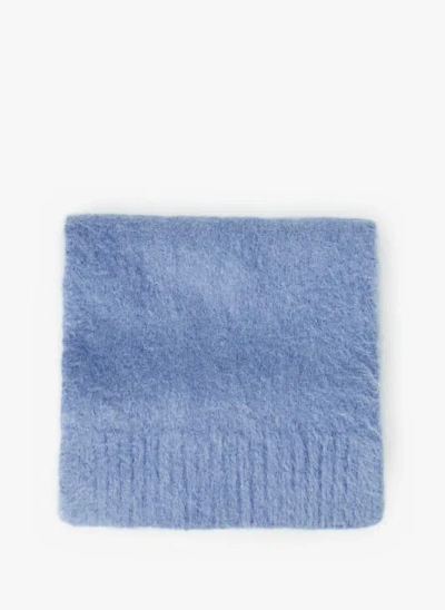 Samsoe & Samsoe Echarpe Sajeanne En Alpaga Mélangé In Blue