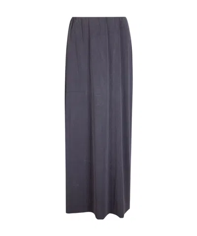 Samsoe & Samsoe Elastic Waist Midi Skirt In Black