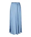 Samsoe & Samsoe Elasticated Midi Skirt In Blue