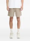 Samsoe & Samsoe Elasticated-waist Linen Shorts In Neutral