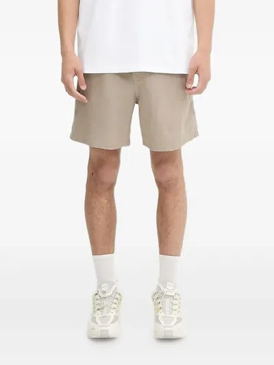 Samsoe & Samsoe Elasticated-waist Linen Shorts In Neutral