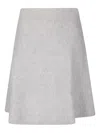 Samsoe & Samsoe Elasticated-waistband Skirt In White