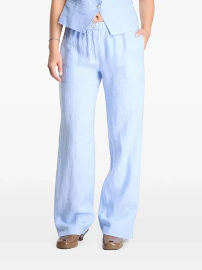 Samsoe & Samsoe Elasticated-waistband Trousers In Blue