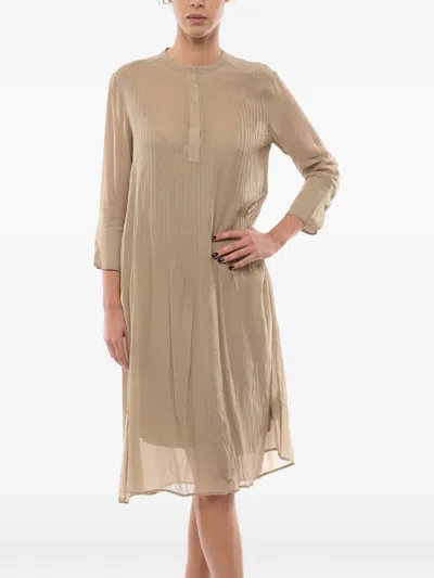 Samsoe & Samsoe Elm Midi Shirt Dress In 뉴트럴