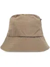 Samsoe & Samsoe Embossed-logo Detail Bucket Hat In Neutrals