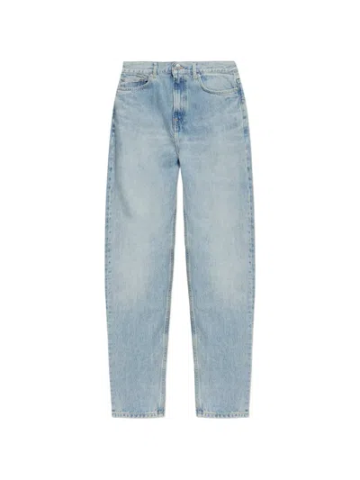 Samsoe & Samsoe Faded-wash Jeans In Blue