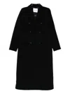 Samsoe & Samsoe Falcon Double-breasted Coat In Black