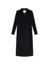 Samsoe & Samsoe Falcon Double-breasted Coat In Black