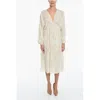 Samsoe & Samsoe Flared Gertrud Empire Maxi Dress With Puff Sleeve