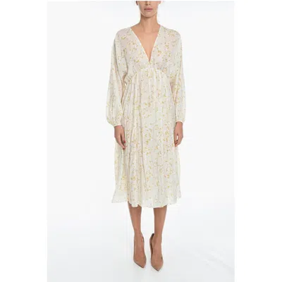 Samsoe & Samsoe Fla Gertrud Empire Maxi Dress With Puff Women's Sleeve