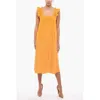 Samsoe & Samsoe Flared Gill Maxi Dress With Gathers Details