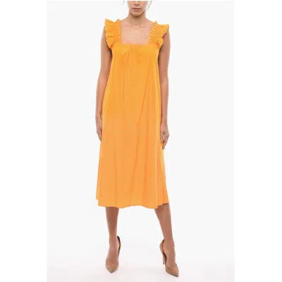 Samsoe & Samsoe Fla Gill Maxi Dress With Gathers Women's Details