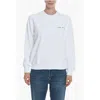 Samsoe & Samsoe Fleeced Cotton Gitta Crew-neck Sweatshirt With Embroidered L In White