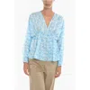 Samsoe & Samsoe Floral-motif Gertrud Blouse With Puff Sleeve
