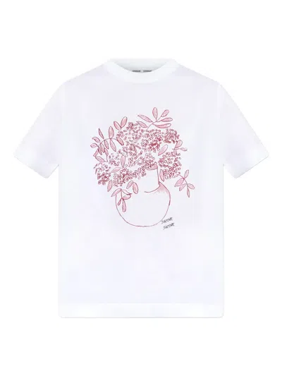 SAMSOE & SAMSOE FLORAL-PRINT T-SHIRT