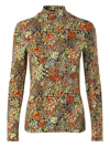 Samsoe & Samsoe Floral-print Turtleneck Top In Multi