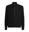 Samsoe & Samsoe Funnel-neck Zip-up Sweater In Black