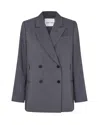 Samsoe & Samsoe Samsoe Samsoe Tailored Double-breasted Blazer In Gray
