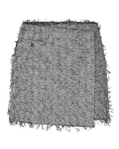 SAMSOE & SAMSOE GONNA SANEEM 15791 BLACK WHITE HERRINGBONE