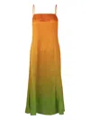 Samsoe & Samsoe Gradient Silk Dress In Orange