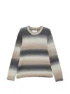 Samsoe & Samsoe Gradient-effect Striped Sweater In Gray