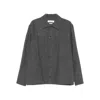 Samsoe & Samsoe Button-down Long-sleeved Shirt In Gray