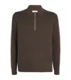 Samsoe & Samsoe Half-zip Polo Shirt In Brown