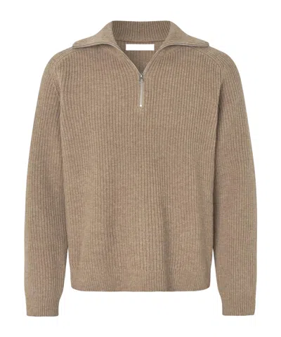 Samsoe & Samsoe Half Zip Rib Knit Sweater In Multi