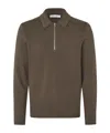 Samsoe & Samsoe Half-zip Polo Shirt In Brown