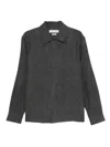 Samsoe & Samsoe Herringbone Buttoned Shirt Jacket In Multi
