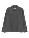 Samsoe & Samsoe Button-down Long-sleeved Shirt In Gray