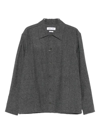 SAMSOE & SAMSOE HERRINGBONE SHIRT