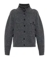 Samsoe & Samsoe Salois Button-fastening Cardigan In Gray