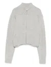 Samsoe & Samsoe High-neck Zip-up Cardigan In Gray