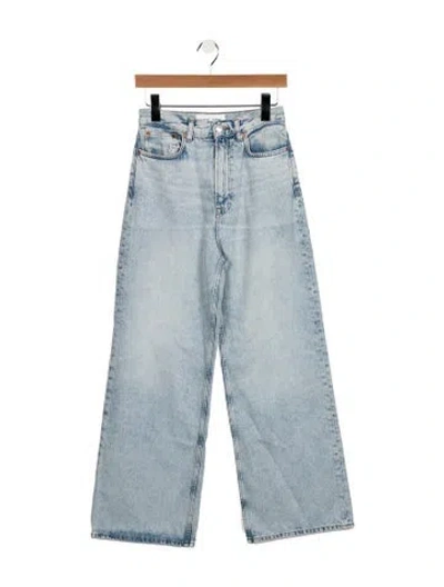Pre-owned Samsoe & Samsoe High-rise Wide Leg Jeans W/ Tags In Blue