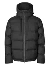Samsoe & Samsoe Hooded Puffer Jacket In Black