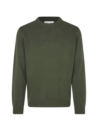 Samsoe & Samsoe Isak Crew-neck Sweater In 그린