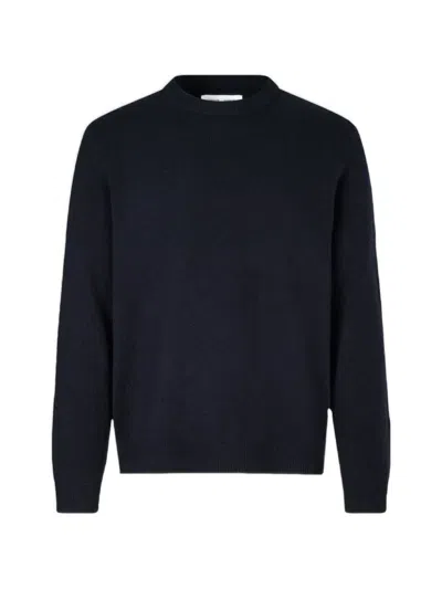 Samsoe & Samsoe Isak Crew-neck Sweater In Blue