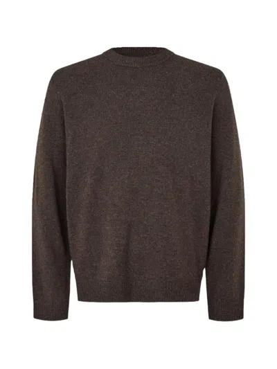 Samsoe & Samsoe Isak Crew-neck Sweater In Brown