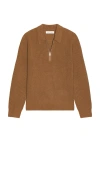 Samsoe & Samsoe Isaks Polo Sweater In Brown