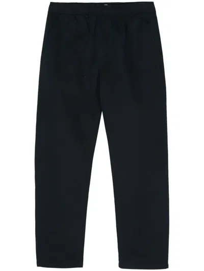 Samsoe & Samsoe Jabari Cotton Trousers In Blue