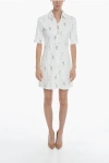 Samsoe & Samsoe Jacquard Floral-motif Mariah Mini Shirtdress
