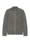 Samsoe & Samsoe Jean Zip Cardigan In Gray