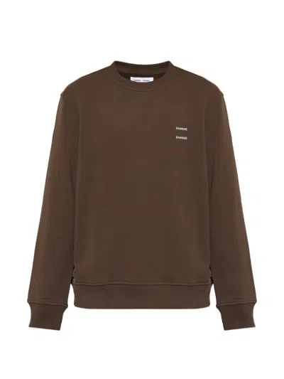 Samsoe & Samsoe Joel Crewneck Sweatshirt In Brown