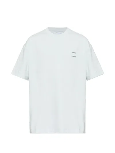 Samsoe & Samsoe Joel Logo T-shirt In Blue
