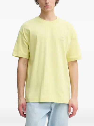 Samsoe & Samsoe Joel Logo-print T-shirt In Yellow