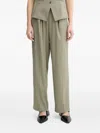 Samsoe & Samsoe Julia Elastic-waist Trousers In Green