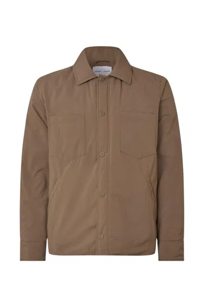 SAMSOE & SAMSOE KHAKI SHIRT JACKET WITH PRIMALOFT INSULATION