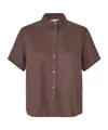 Samsoe & Samsoe Short-sleeve Buttoned Shirt In Brown